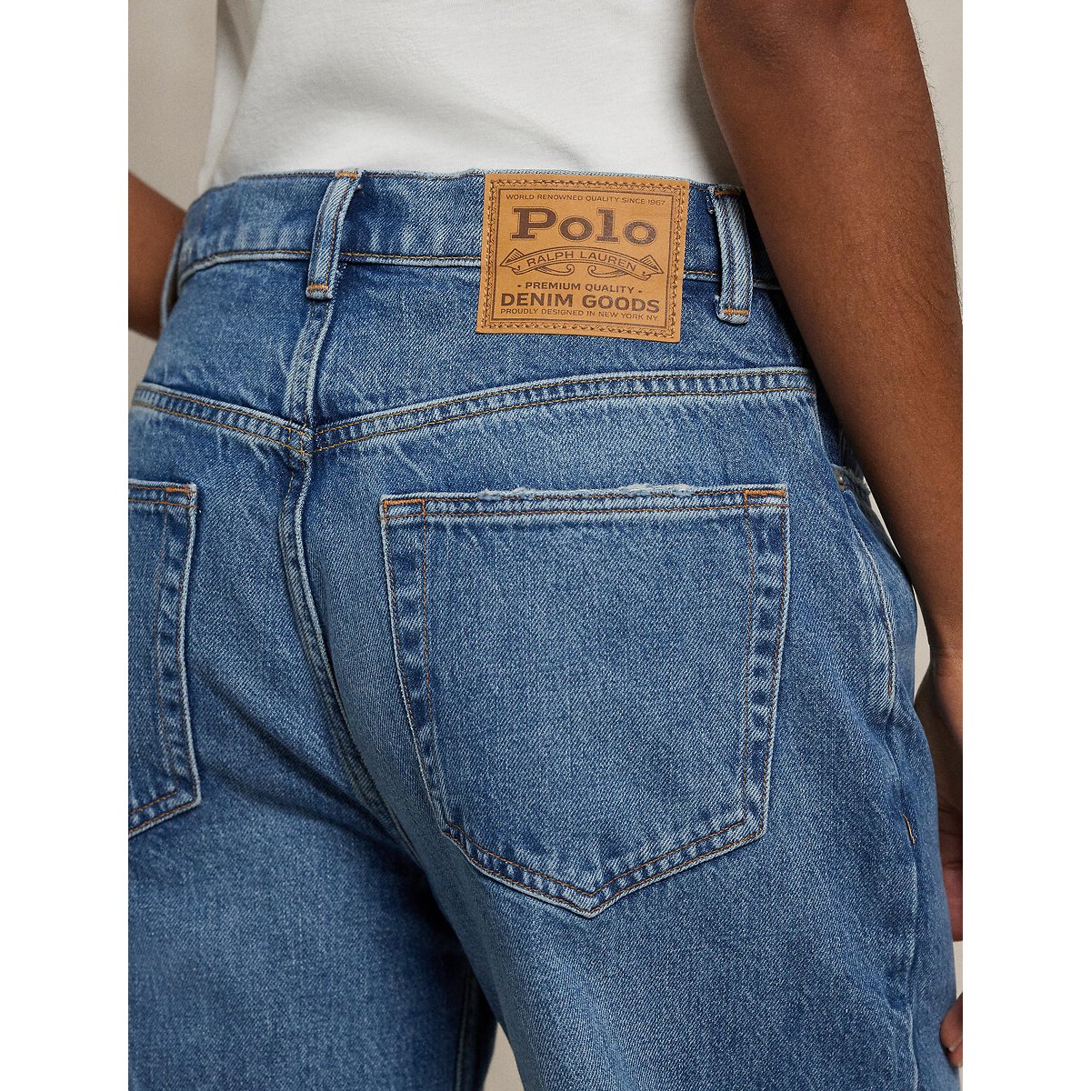 Wide Leg Jeans faded denim, POLO RALPH LAUREN