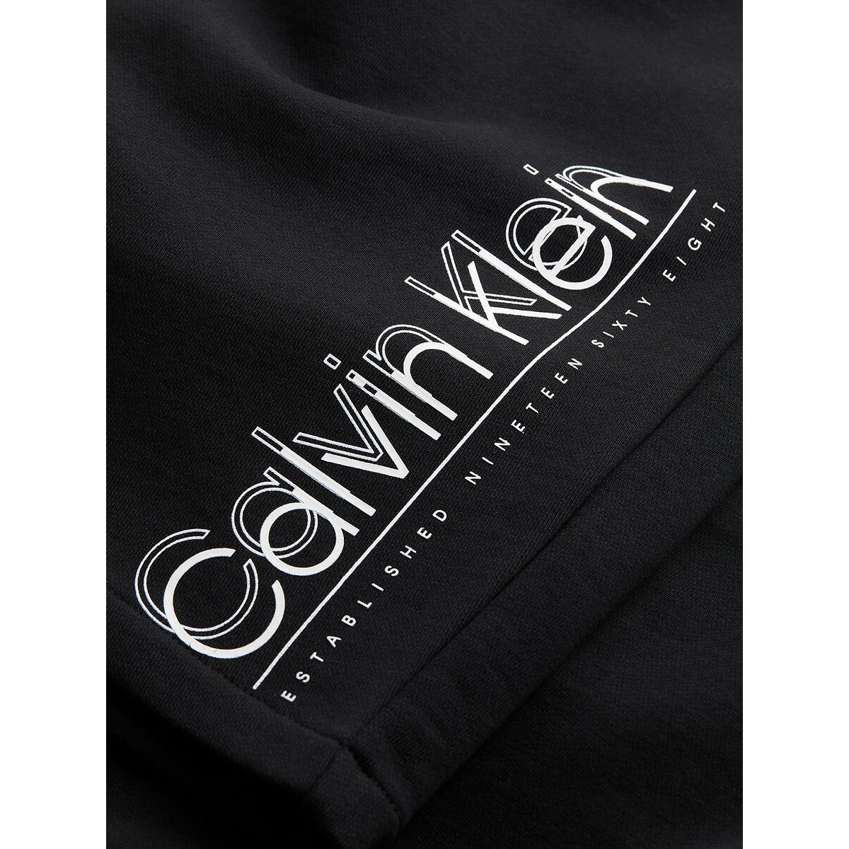 Short en molleton Logo noir, CALVIN KLEIN
