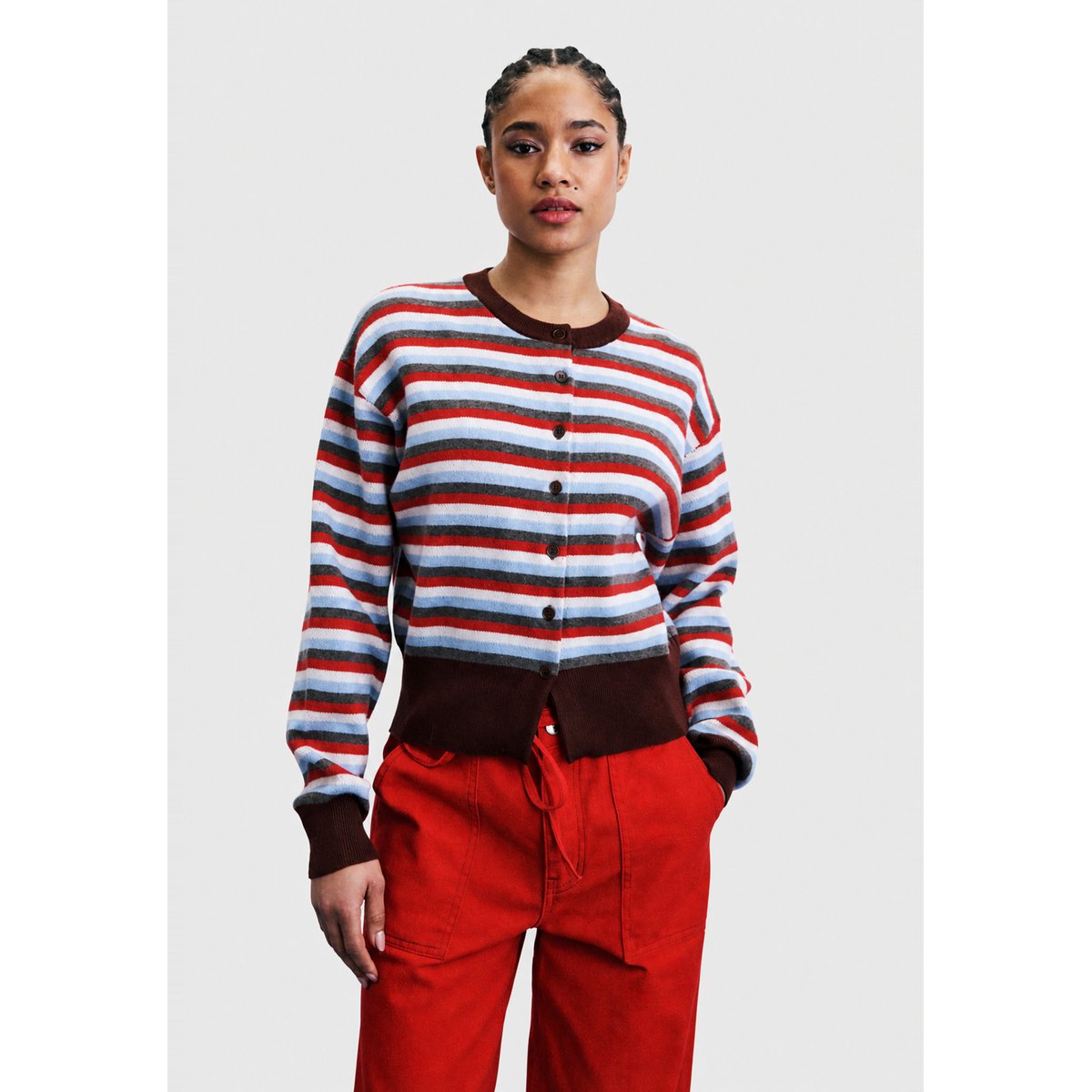 Set De Cardigan-echarpe Shibuya SHIBUYA rouge, FRNCH