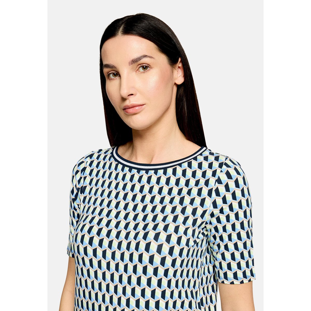 Haut casual à élastique bleu/vert, BETTY BARCLAY