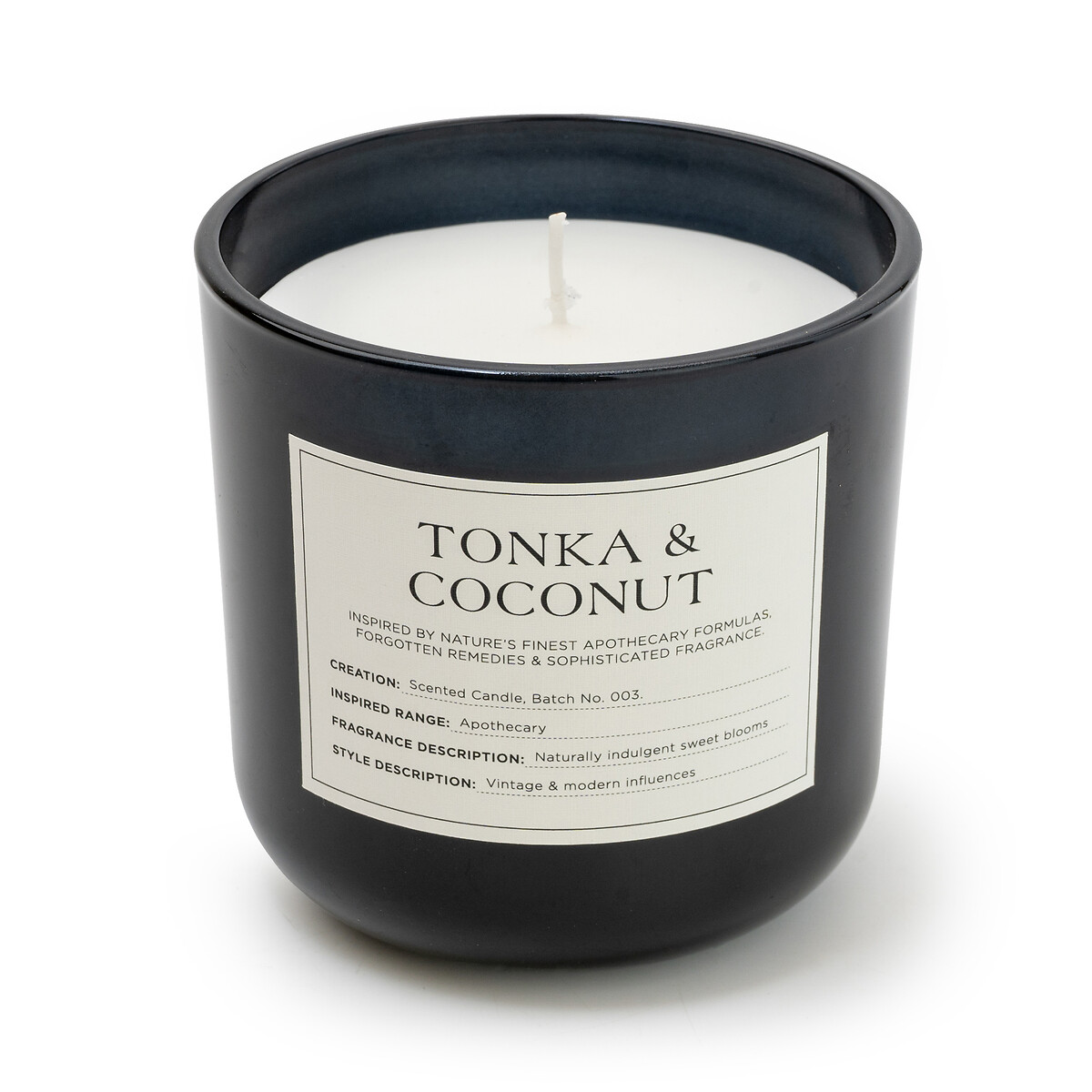 Apothecary Tonka & Coconut Jar Candle black, SO'HOME