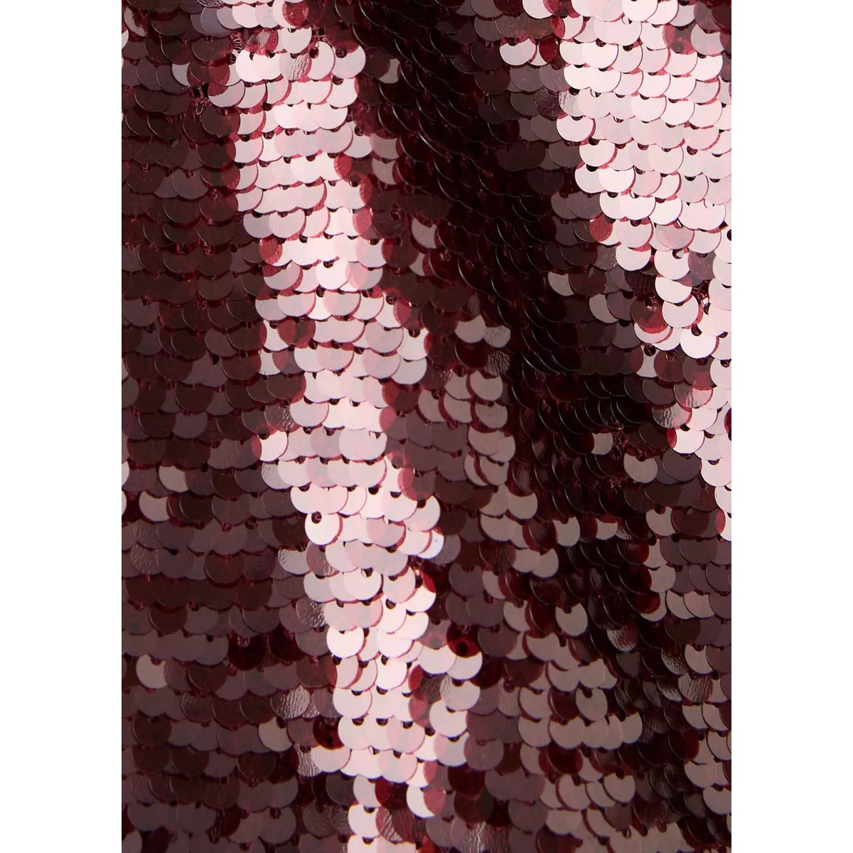 Jupe à sequins avec finition en dentelle sur le bas grenat, MANGO