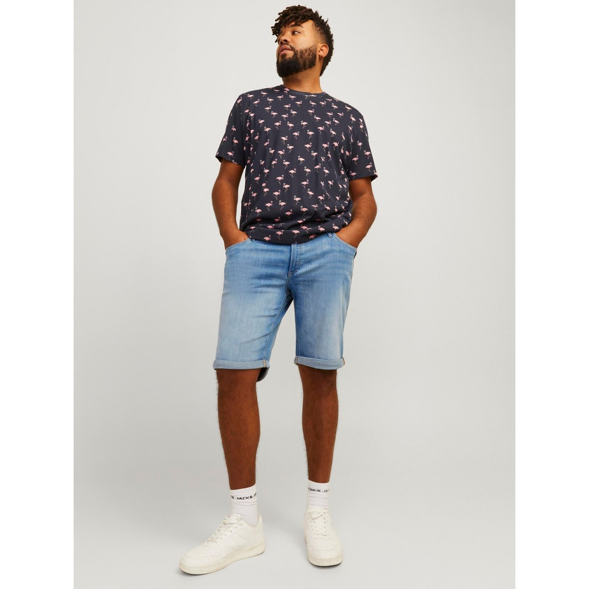 Short Coupe Classique bleue - blue denim 1, JACK & JONES