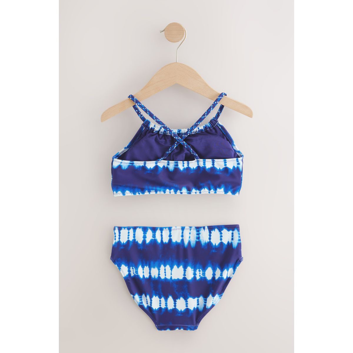 Bikini légèrement rembourré bleu/blanc, NEXT