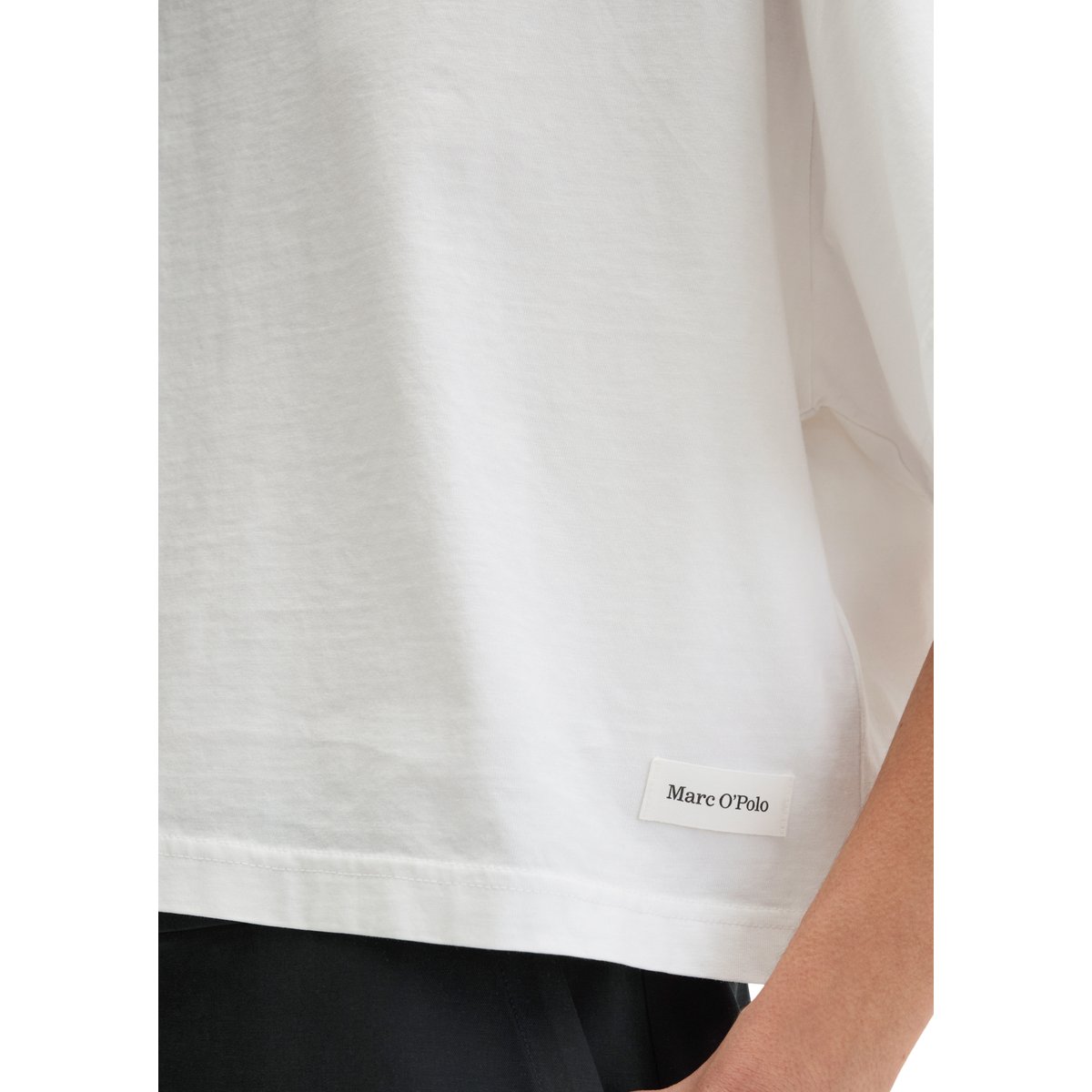 T-shirt imprimé loose en coton bio régénéré blanc, MARC O'POLO