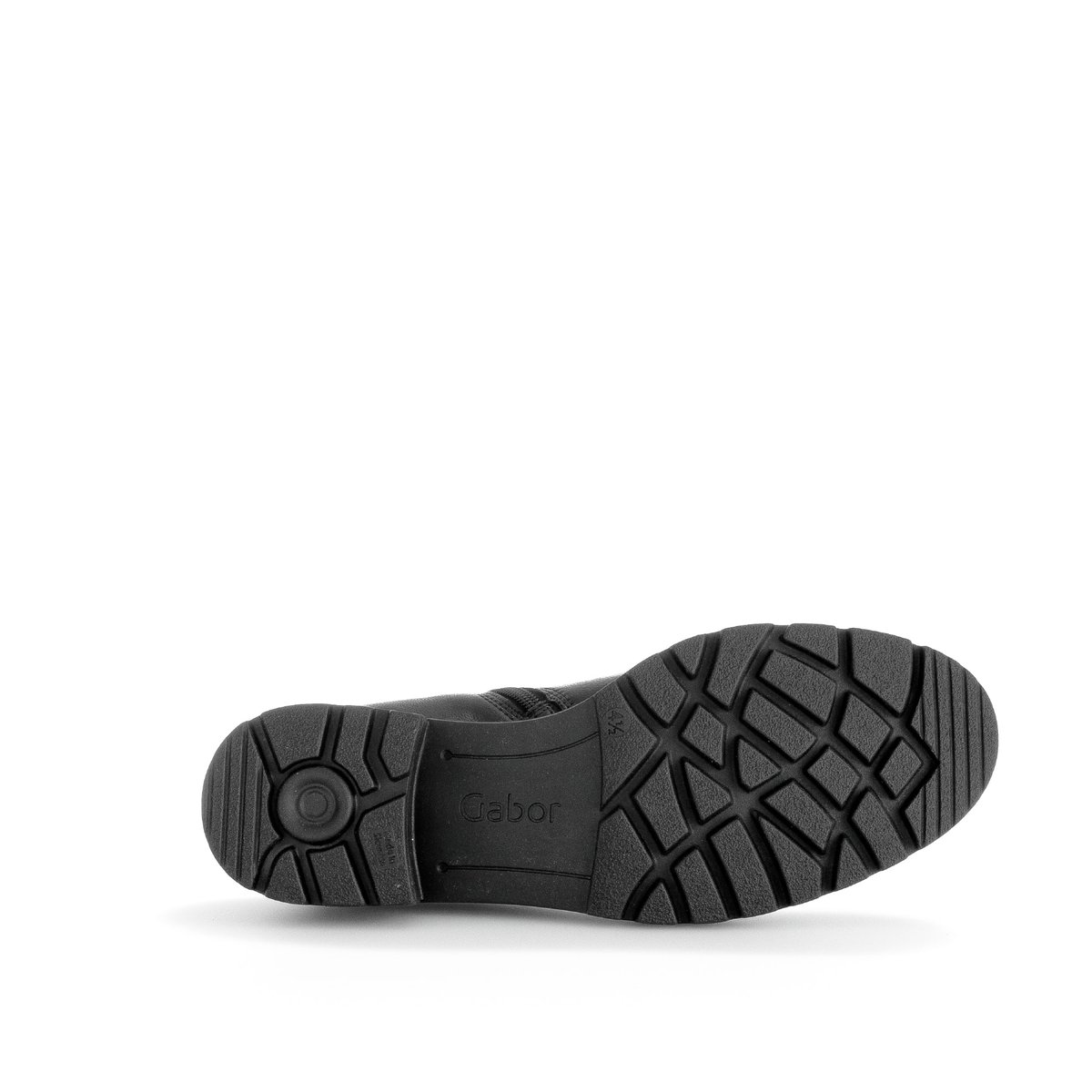 Bottines en cuir à talon décroché noir lisse, GABOR