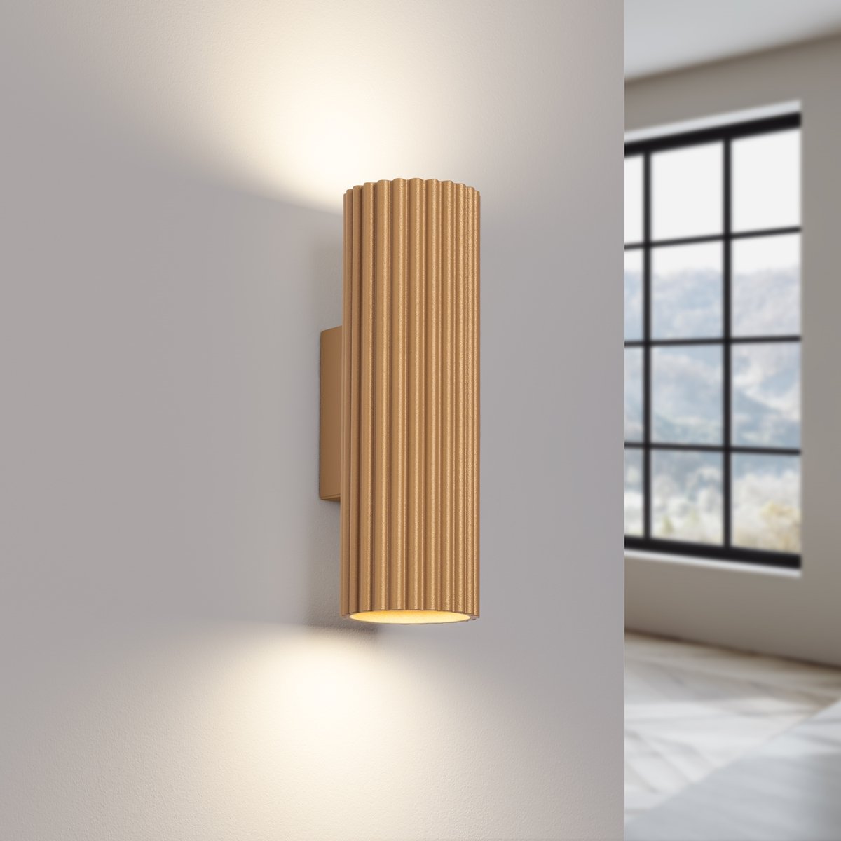 Applique Aluminium Doré GU10 2 Karbon 20 jaune, EDEN