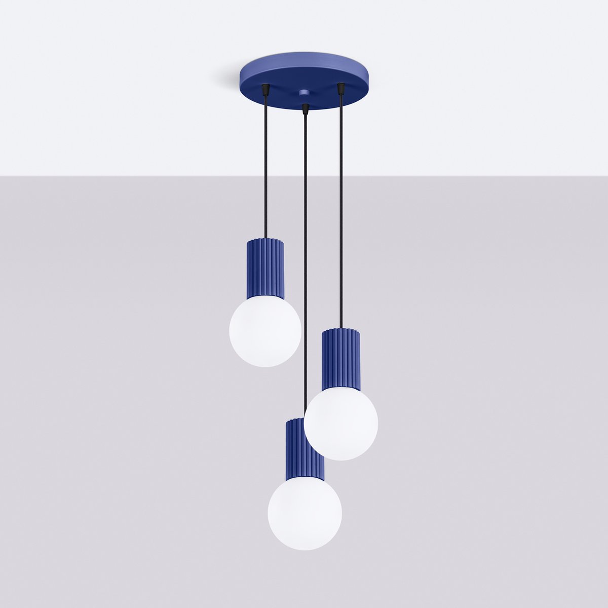 Suspension Aluminium Outremer G9 3 Halo bleu, EDEN