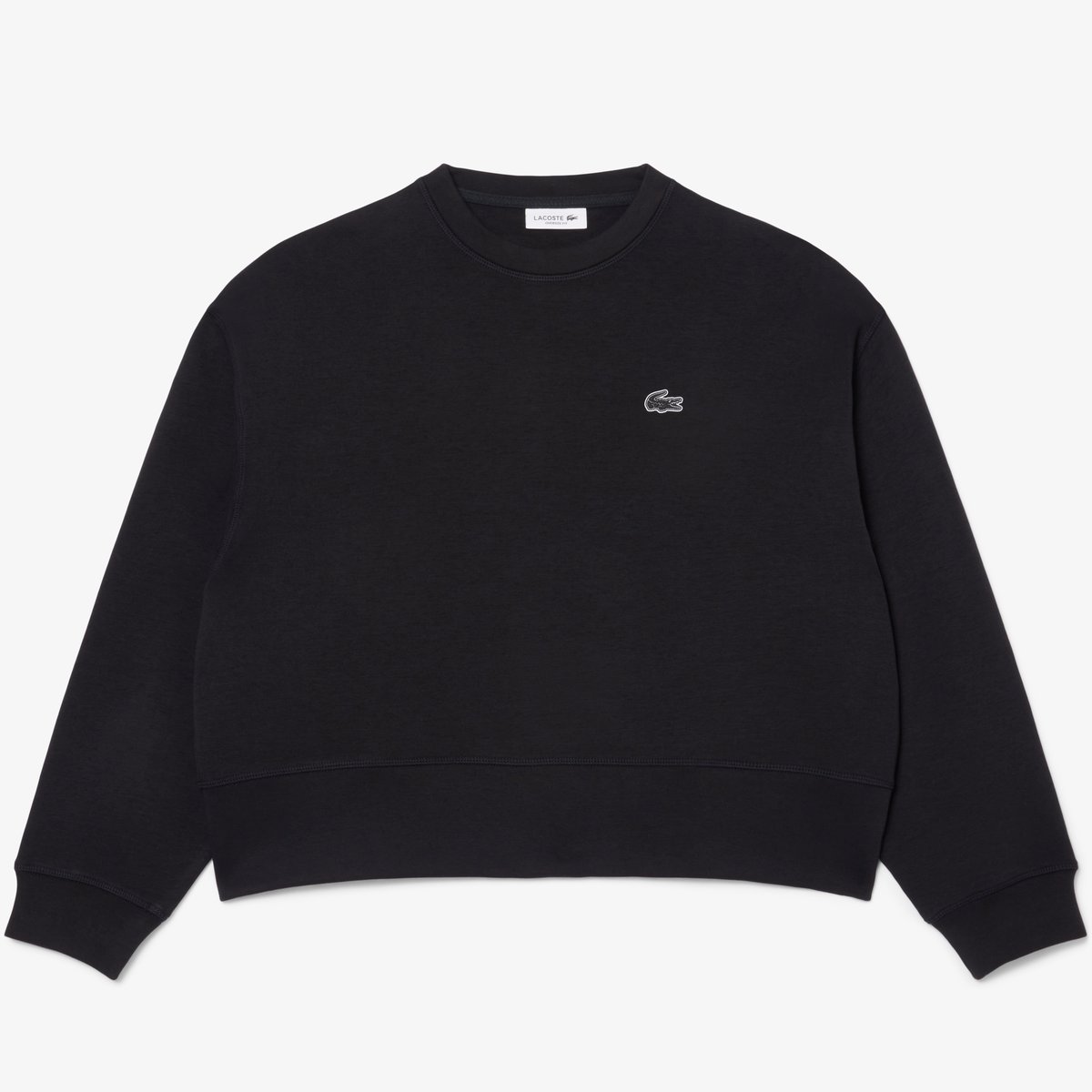 Sweatshirt oversize coton noir-031, LACOSTE