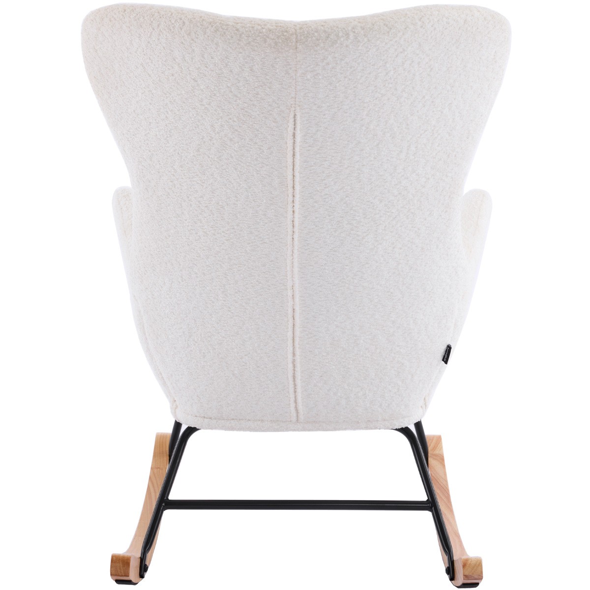 Rocking-chair en tissu bouclé - BEA beige, HOMIFAB