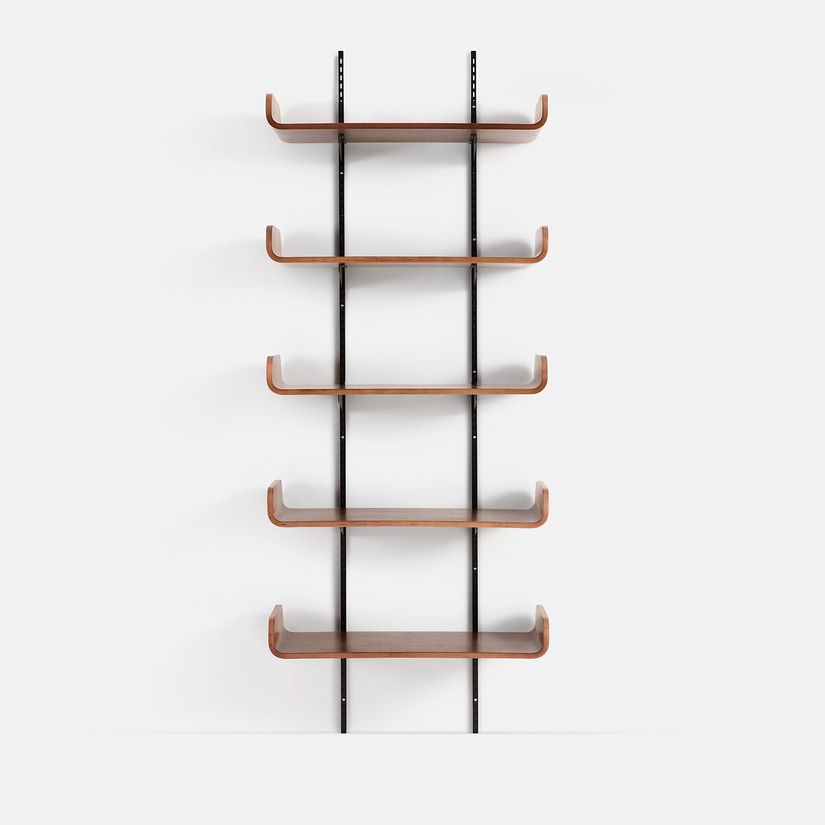 Estantería de pared, chapada en nogal, 5 estantes, CELMA difuminado/negro, LA REDOUTE INTERIEURS