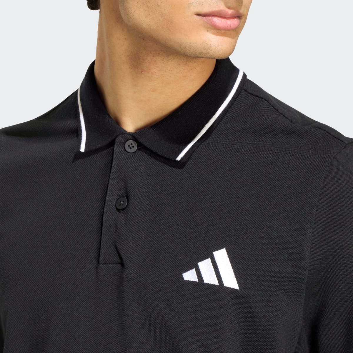 Polo Piqué 3 Bandes Essentials Polo Piqué 3 Bandes Essentials black / white, ADIDAS SPORTSWEAR