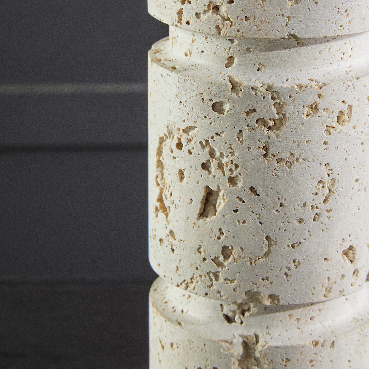 32cm Tibor Travertine Candle Holder natural, FIFTY FIVE SOUTH