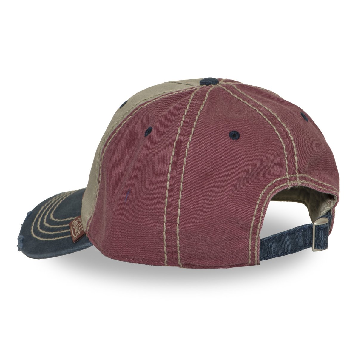Casquette baseball RETRO beige/rouge/bleu foncé, VON DUTCH