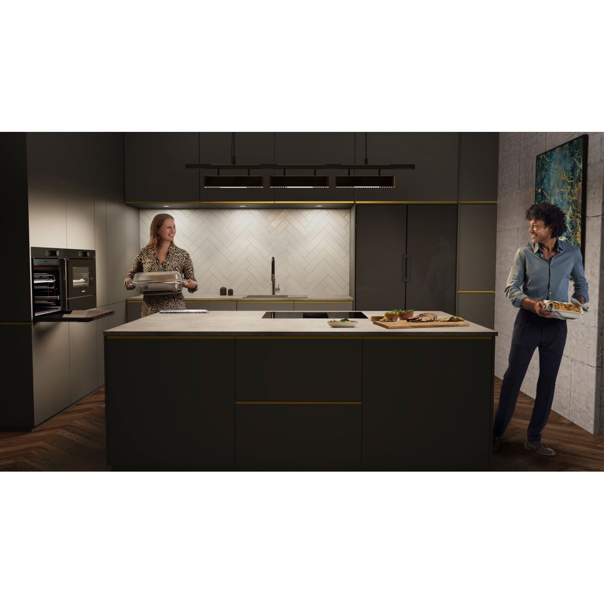 Four encastrable NV7B7997AAK - Pyrolyse - Chaleur pulsée - Vapeur - Double cavité - Bespoke AI Série 7 noir, SAMSUNG