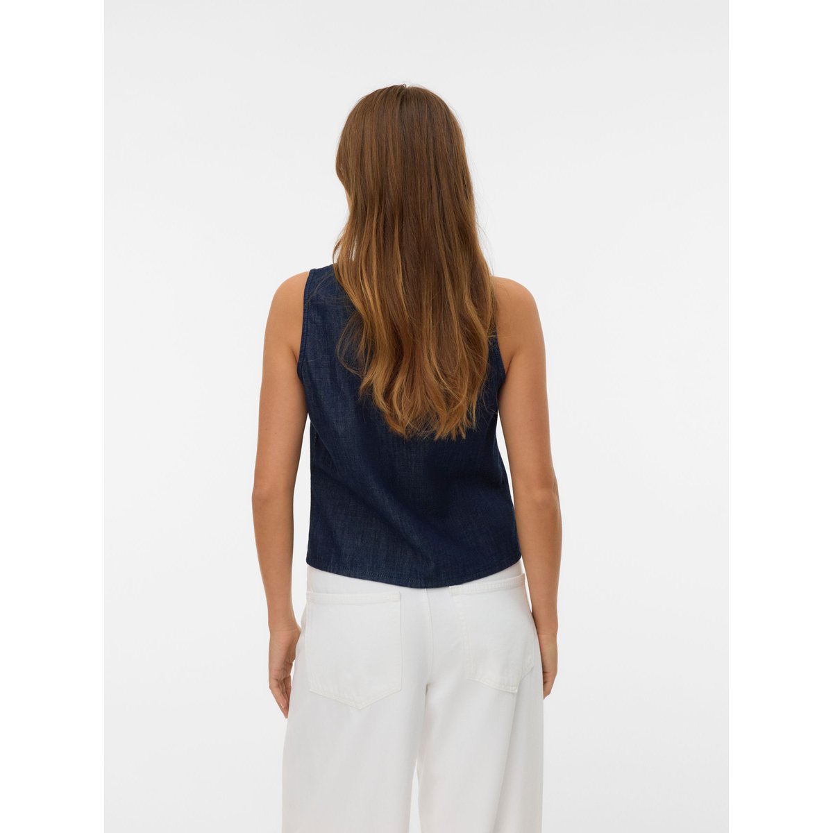 Top dark blue denim, VERO MODA
