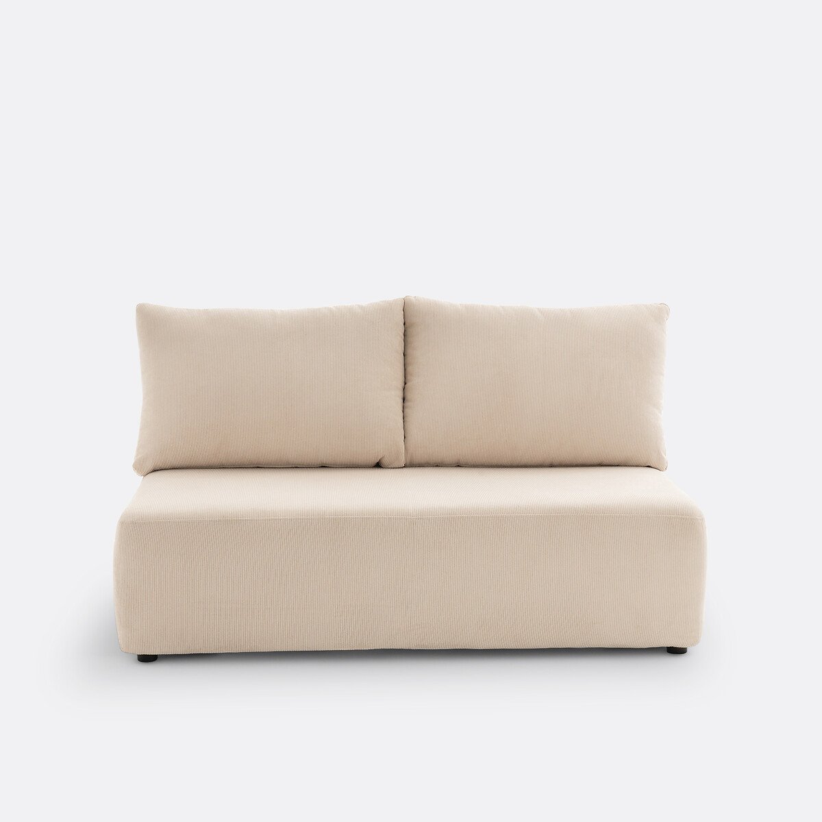 Elément banquette modulable, en velours côtelé fines côtes, MONICA ecru, LA REDOUTE INTERIEURS