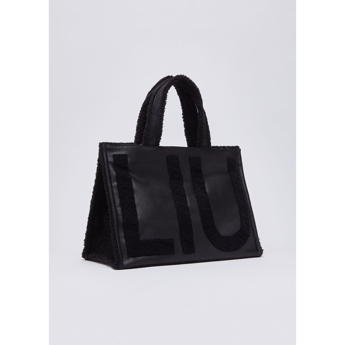 Grand sac fourre-tout avec logo noir, LIU JO