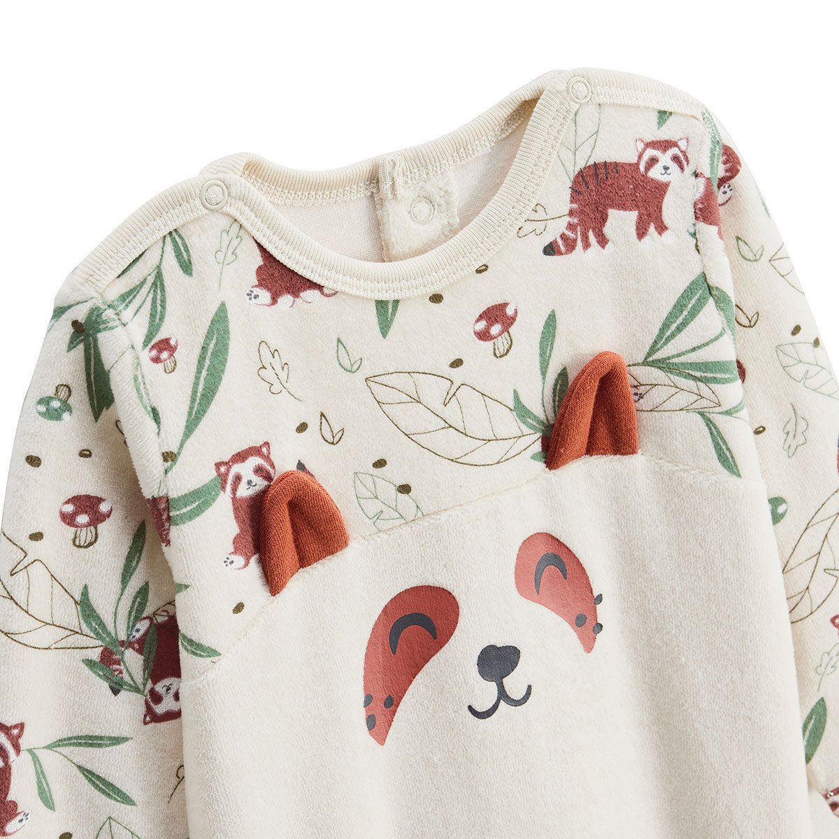 Pyjama bébé en velours Gustin beige, PETIT BEGUIN