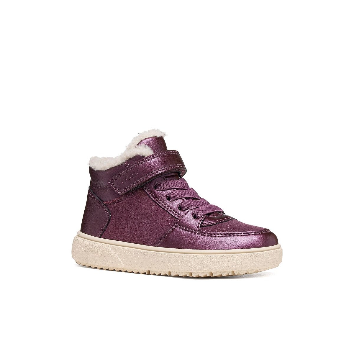 Baskets montantes fourrées, THELEVEN prune, GEOX