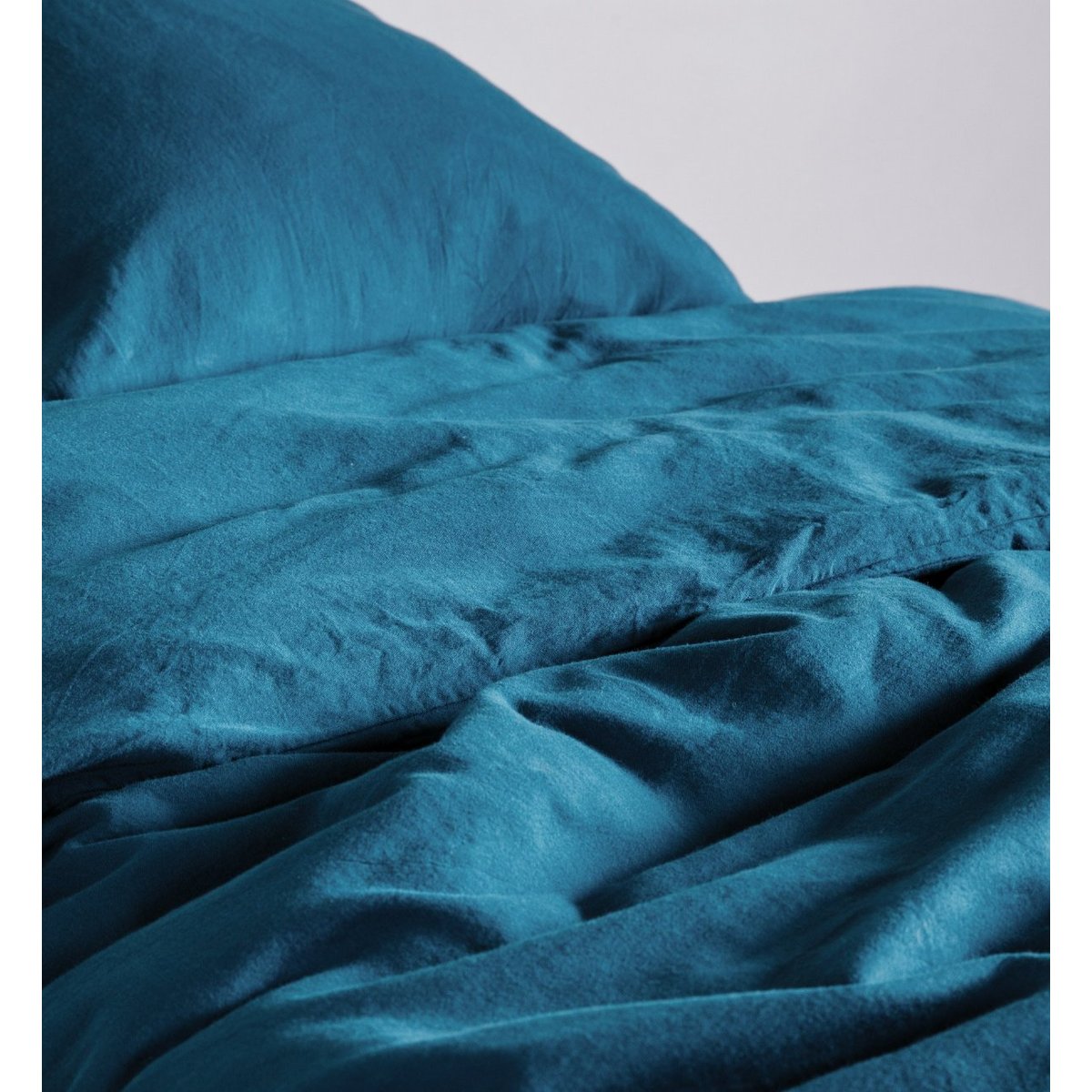 Housse de couette adulte PUR COTON BIO bleu nuit, KADOLIS