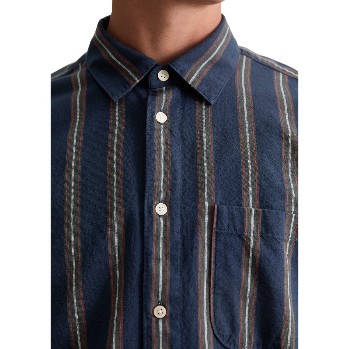 Chemise regular avec des rayures multicolores bleu foncé, MARC O’POLO DENIM