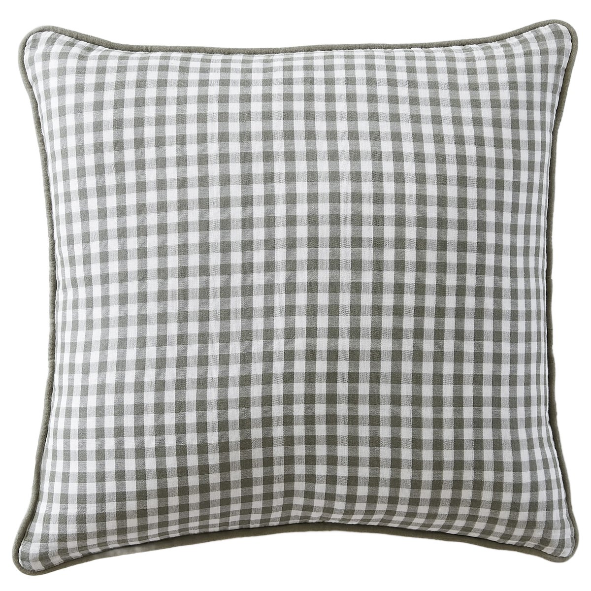 Coussin carré déhoussable 45x45 cm Gaze de Coton Vickie Romarin romarin, EDEN