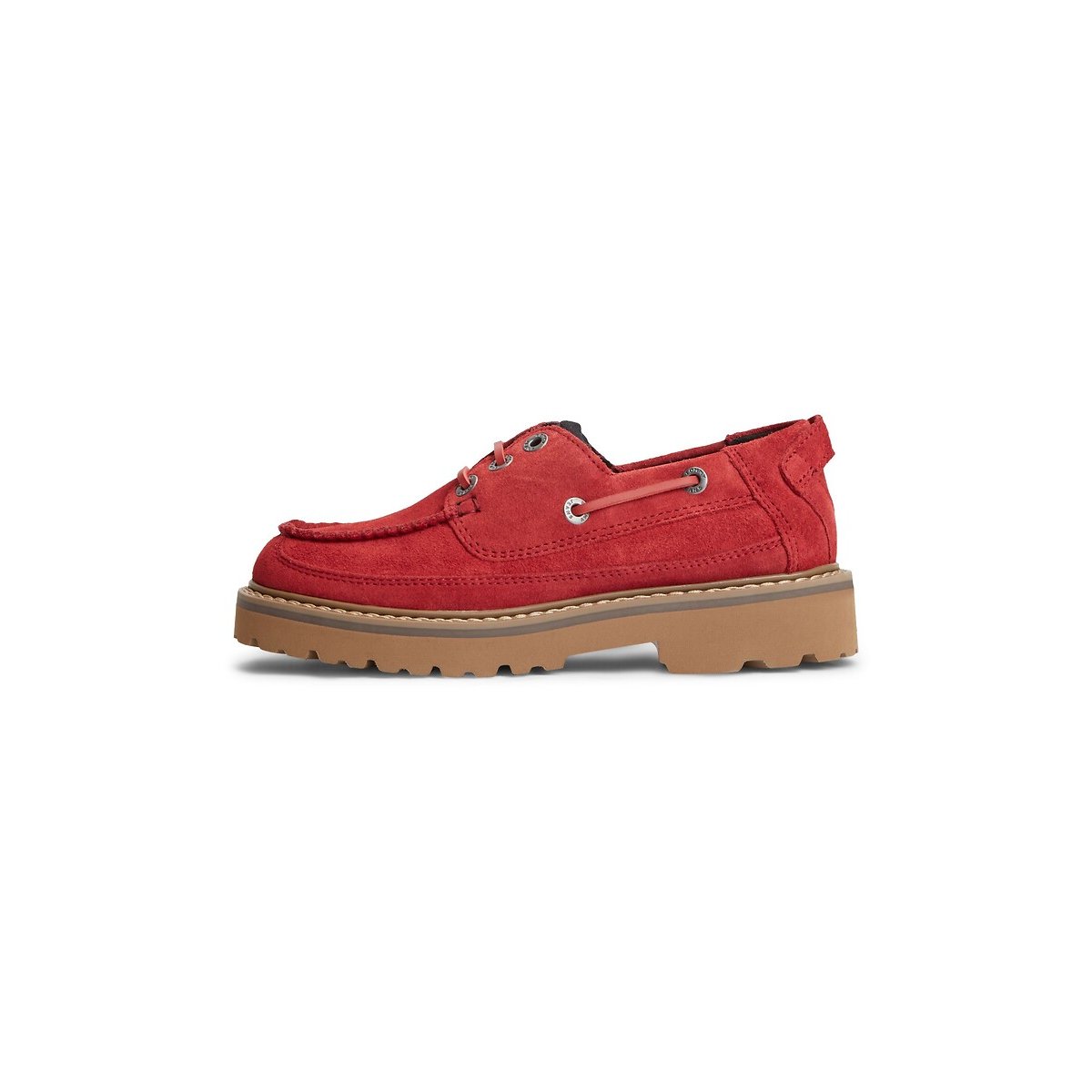 Archive suede boat shoes red, TOMMY HILFIGER