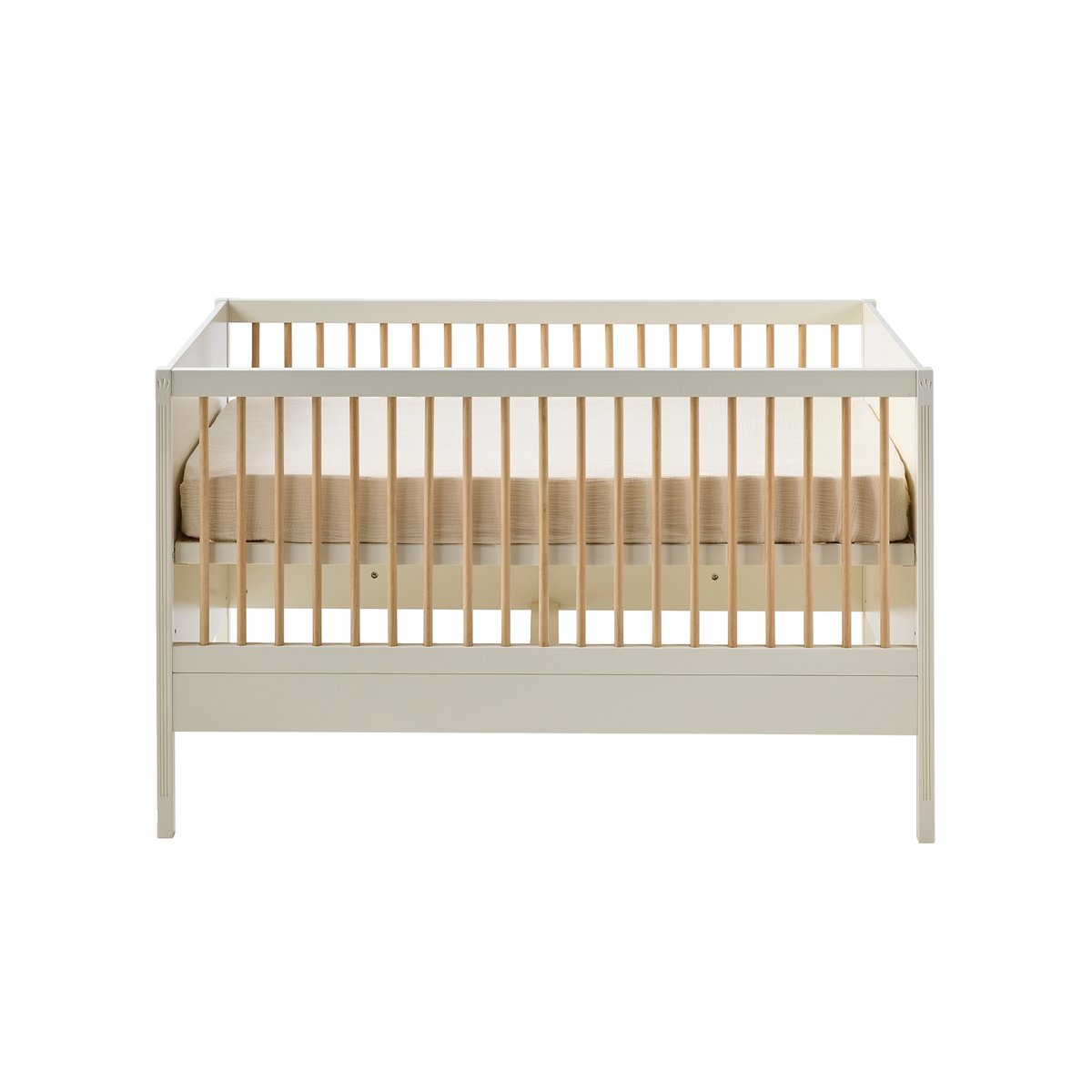 Lit Bébé évolutif 70x140cm LIGNE HERITAGE beige, VERTBAUDET