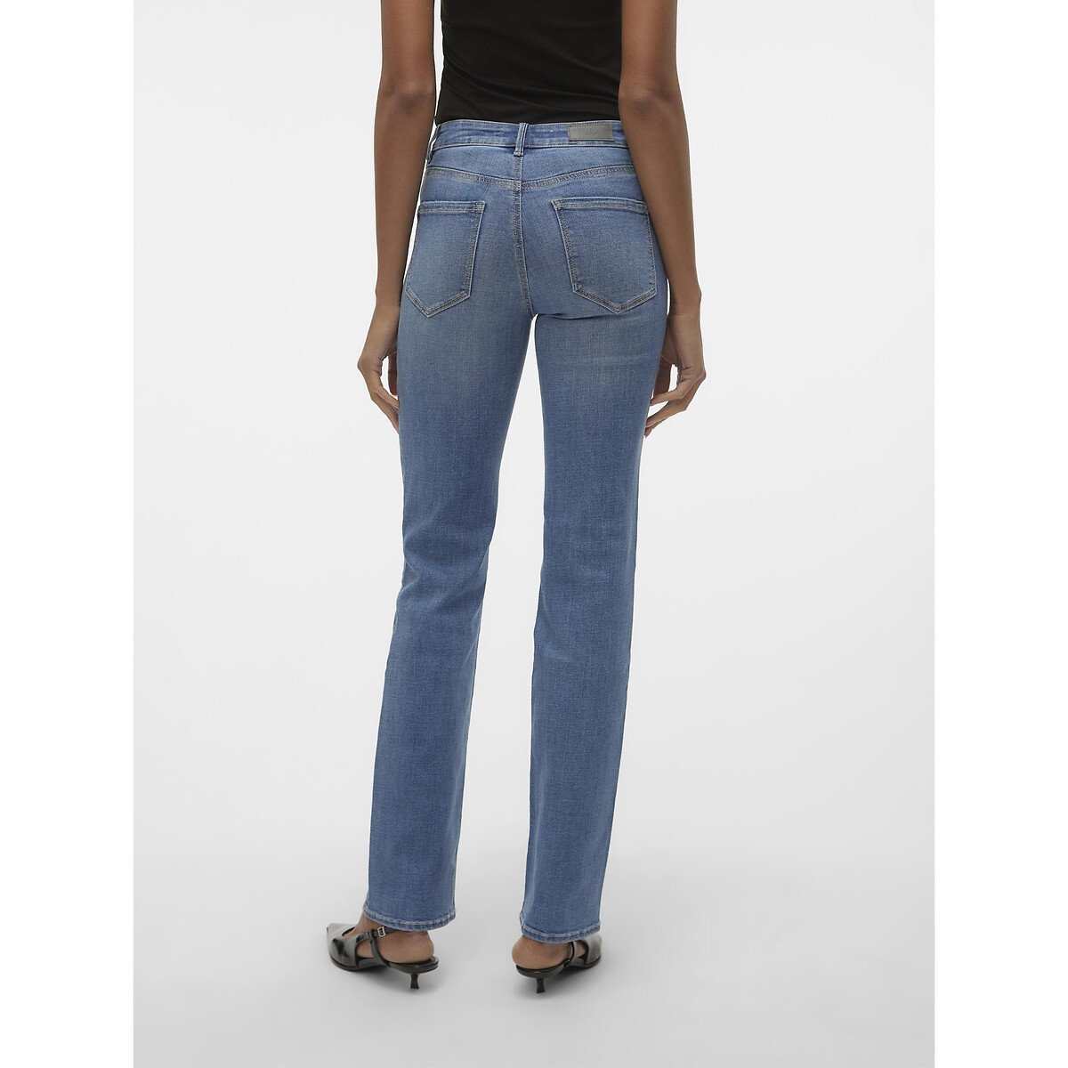Jean droit, taille standard medium blue, VERO MODA