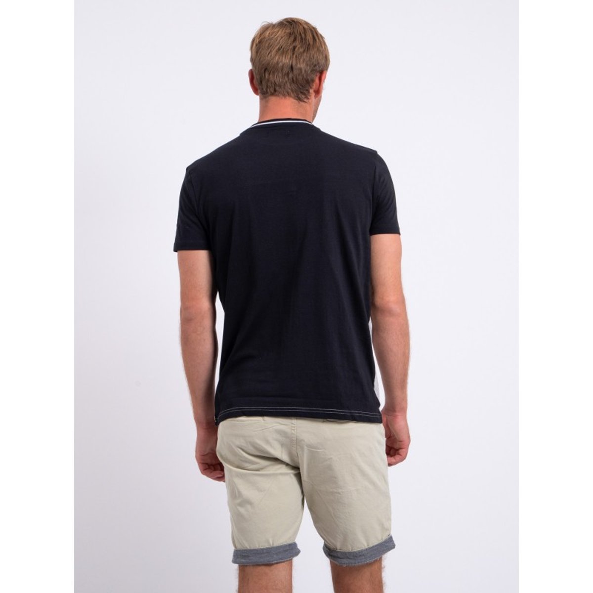 T-shirt Col Rond Pur Coton Nabelo noir, RITCHIE