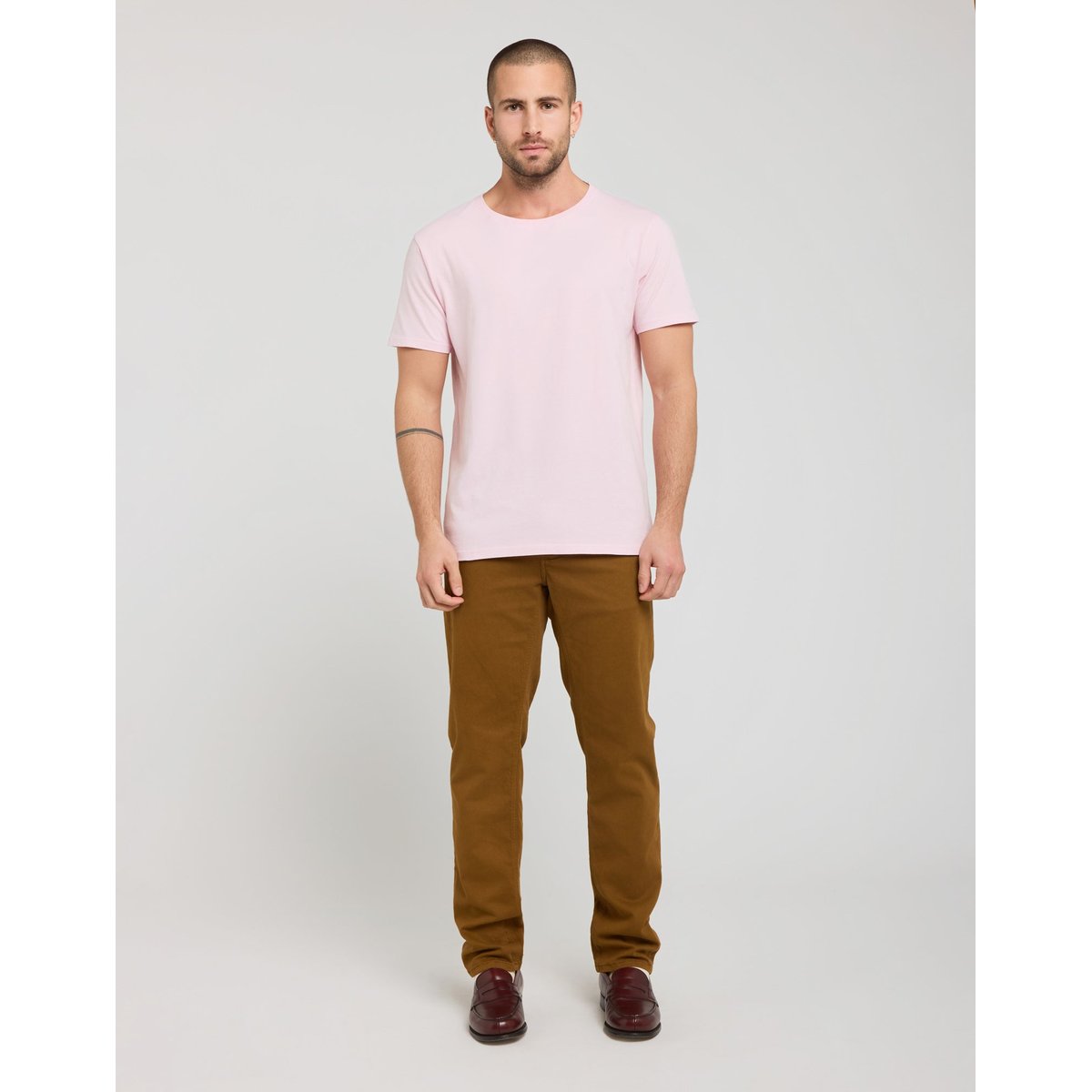 PANTALON CHINO BROWNY marron, PULLIN