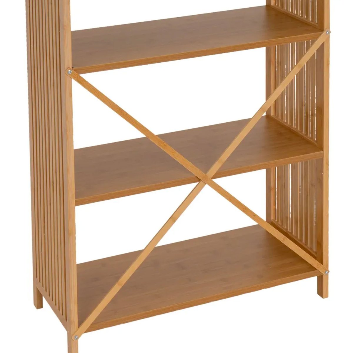 Étagère 4 plateaux bambou 63x30x120cm bois, WADIGA