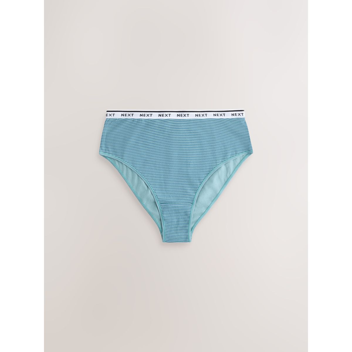 Culotte en coton à logo, lot de 4 rayures à carreaux verts, NEXT