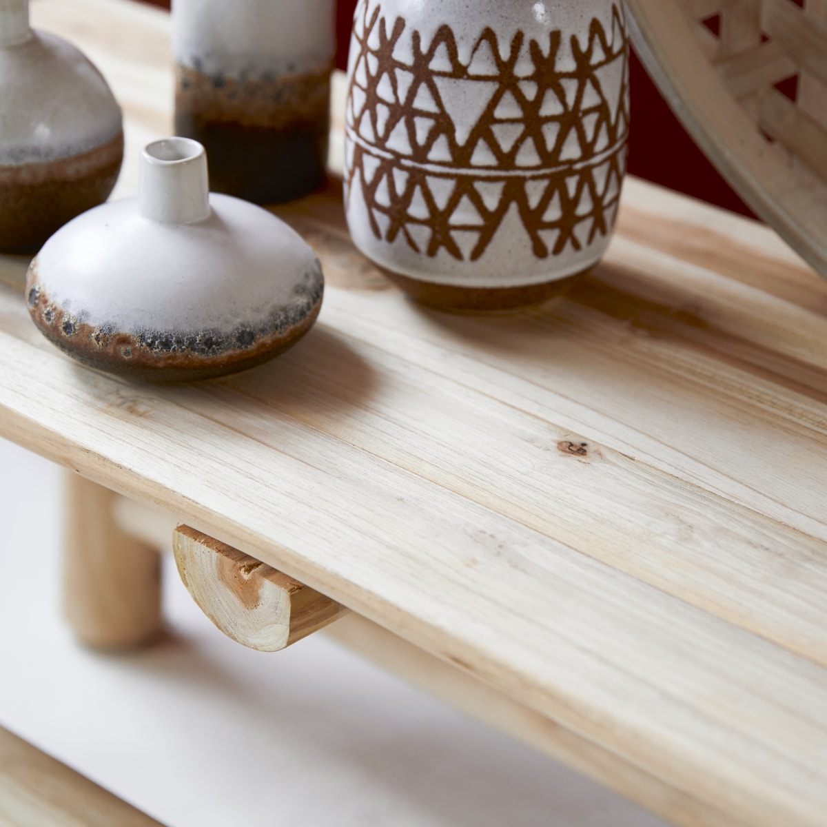 Banc en Teck massif, KILIM naturel, TIKAMOON