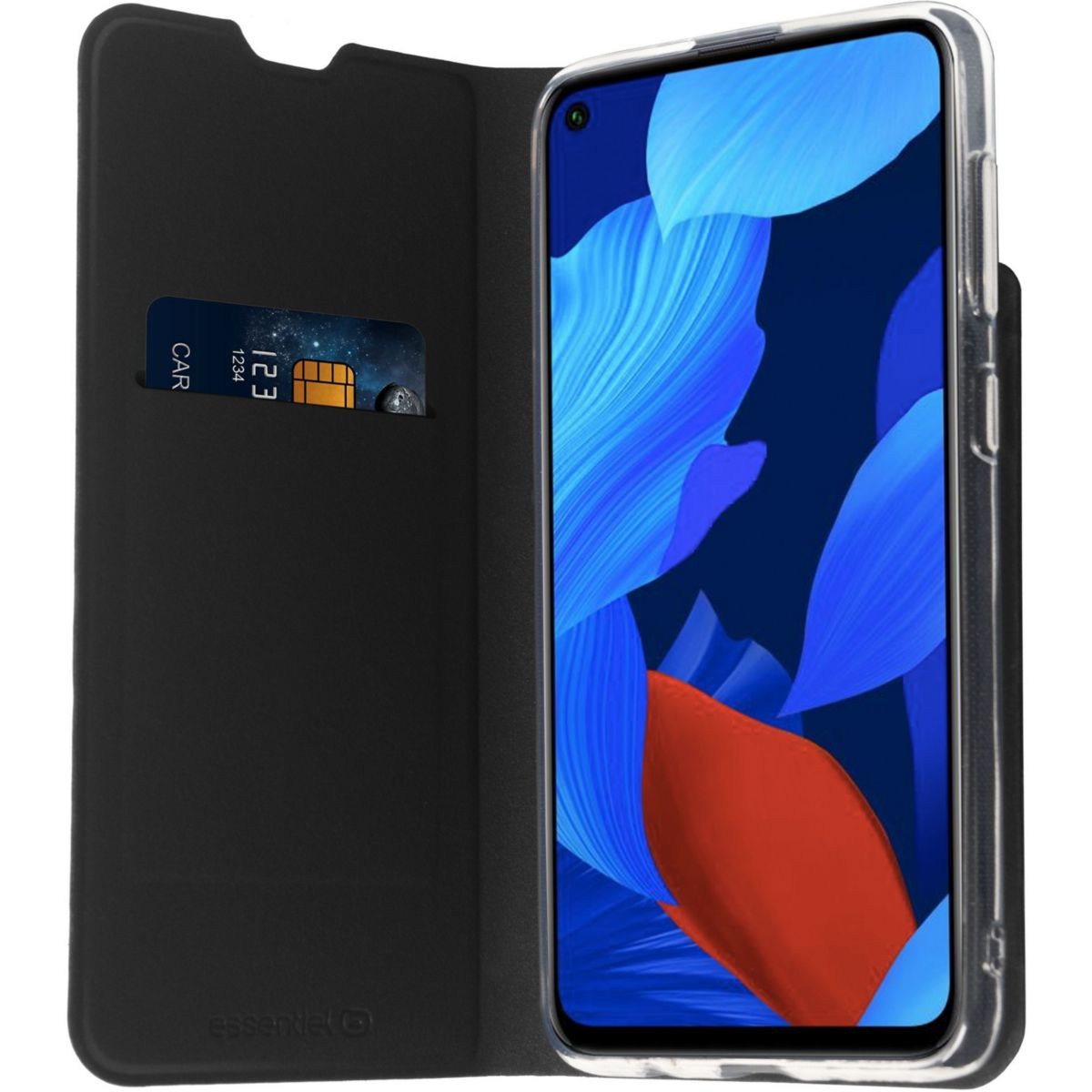 Etui Huawei Nova 5T noir couleur unique, ESSENTIEL B