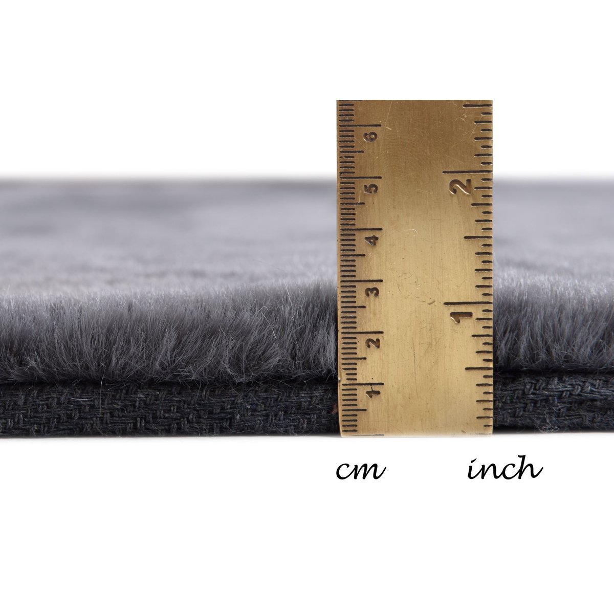 Tapis moelleux tissé en polyester - CHIARA anthracite, GINO FALCONE