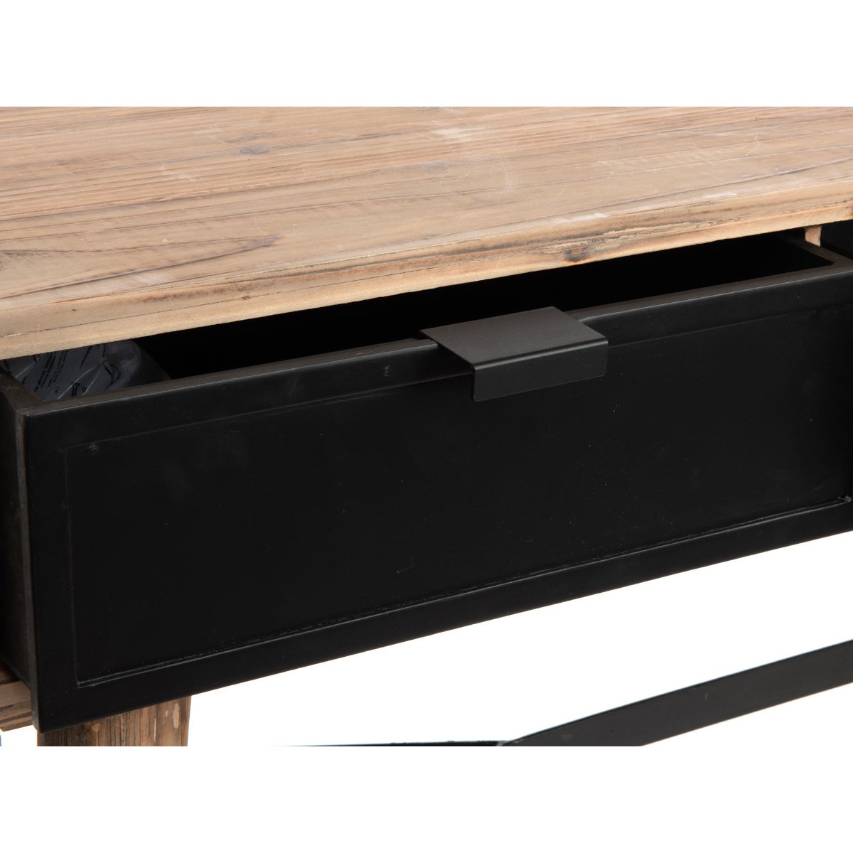 Console noire sapin et fer marron, AMADEUS