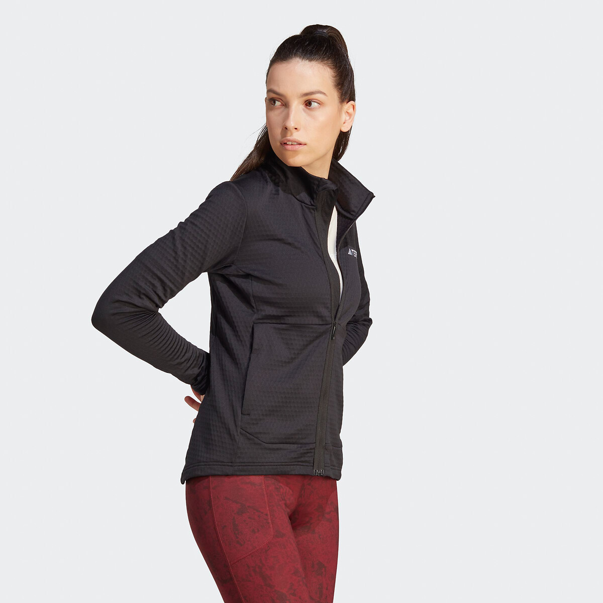 Veste légère de randonnée zippée Terrex Multi noir, adidas Performance