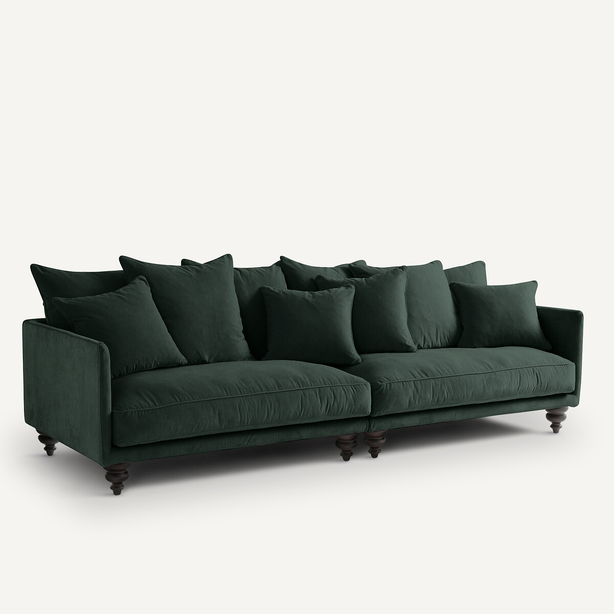 Demi canapé velours, Lazare vert tsar, AM.PM