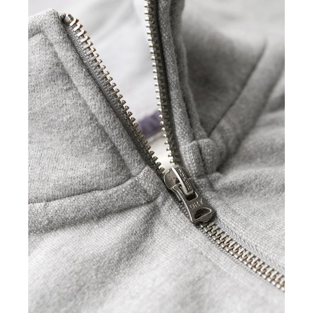 Sweat à col zippé Athletic Essentials gris chiné, SUPERDRY