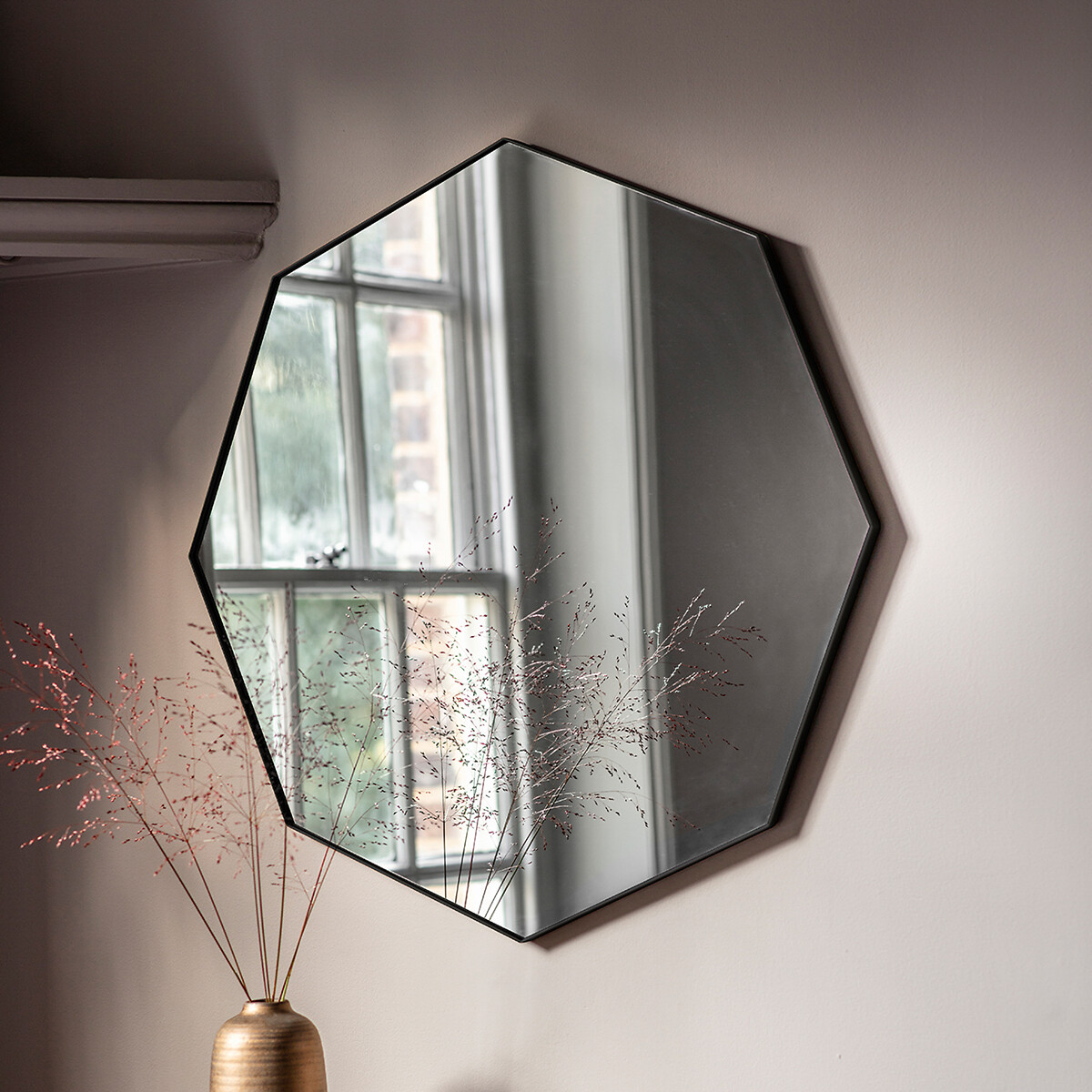 80cm Bower Octagon Mirror black, ÉDITÉ