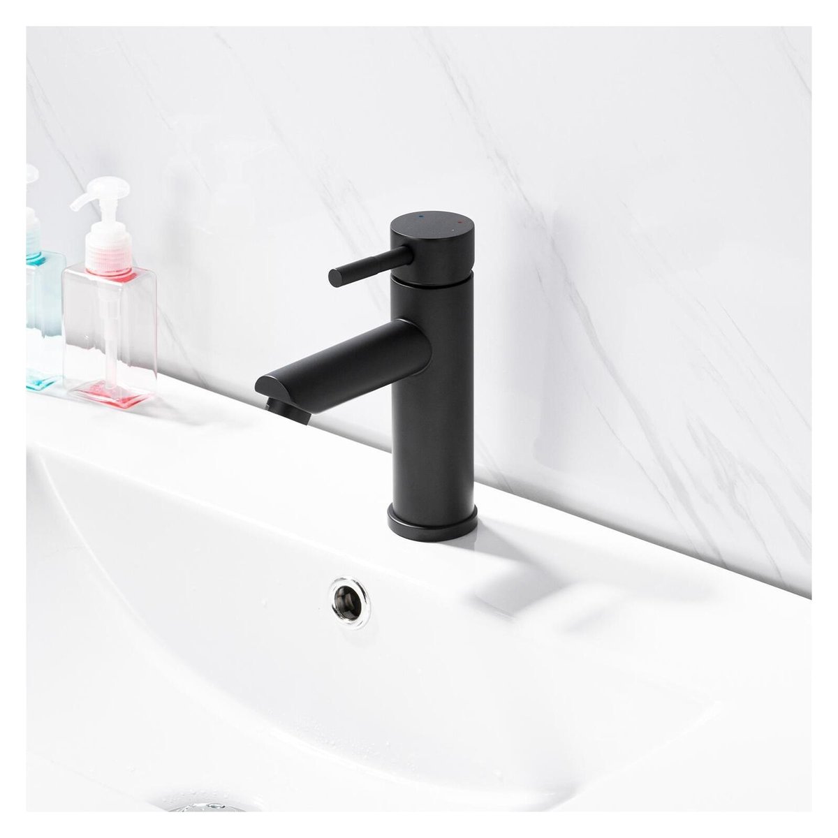 Robinet salle de bain mitigeur bec bas TAP noir, MOB IN