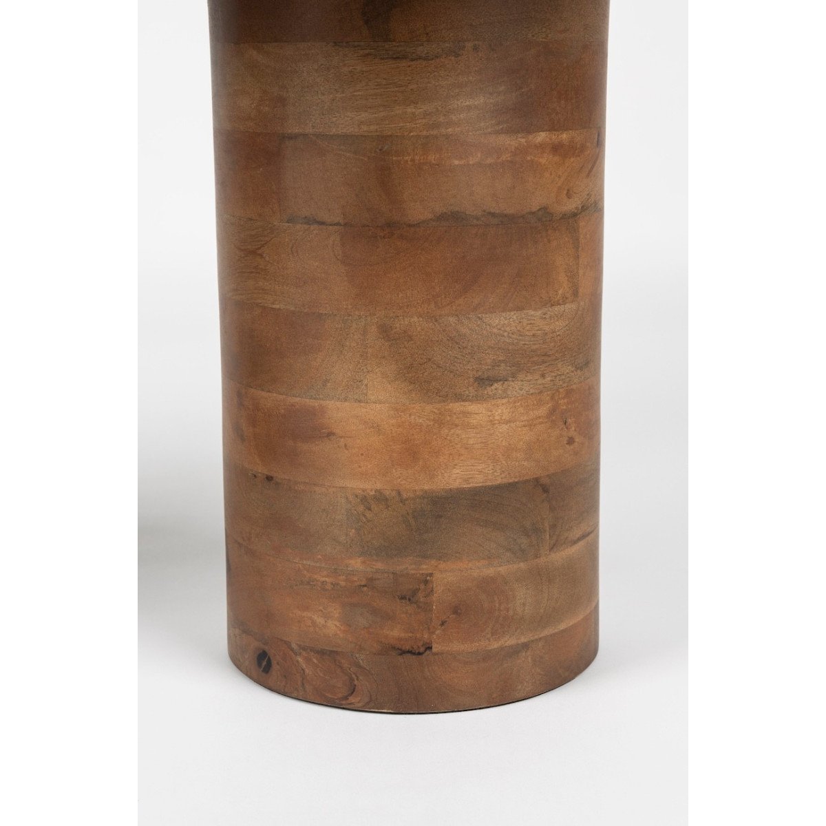 Table basse en bois de manguier et marbre - SAKI blanc, MATHI DESIGN