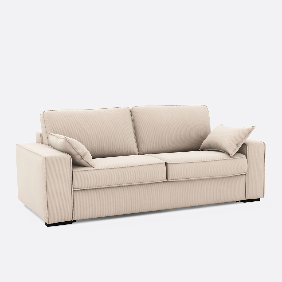 Divano-letto in velluto a coste sottili Premium HR, Cecilia ecru , LA REDOUTE INTERIEURS