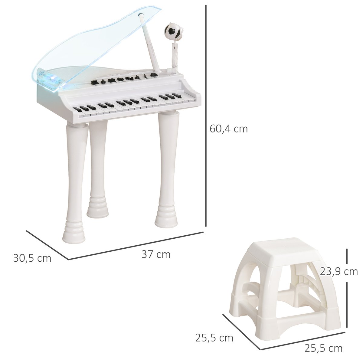 Ensemble de claviers électroniques pour blanc, transparent, AIYAPLAY