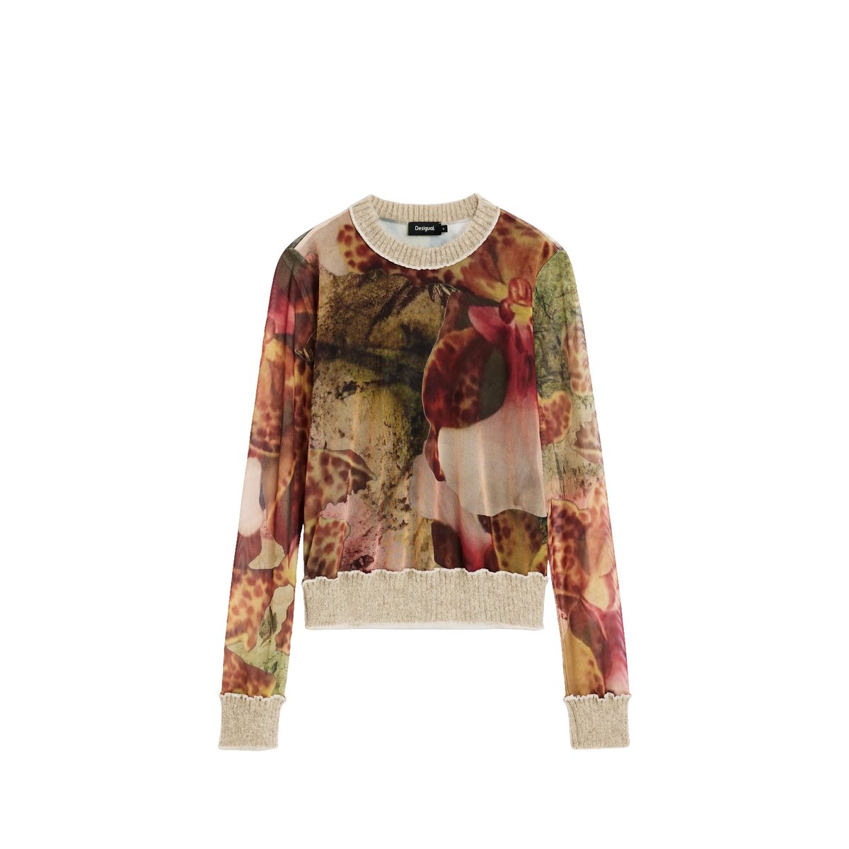 Pull imprimé M. C. Lacroix beige, DESIGUAL