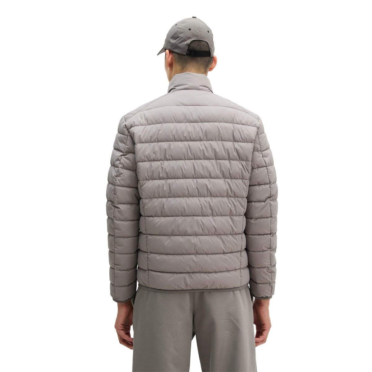 Veste matelassée regular en polyester performant recyclé gris, MARC O'POLO