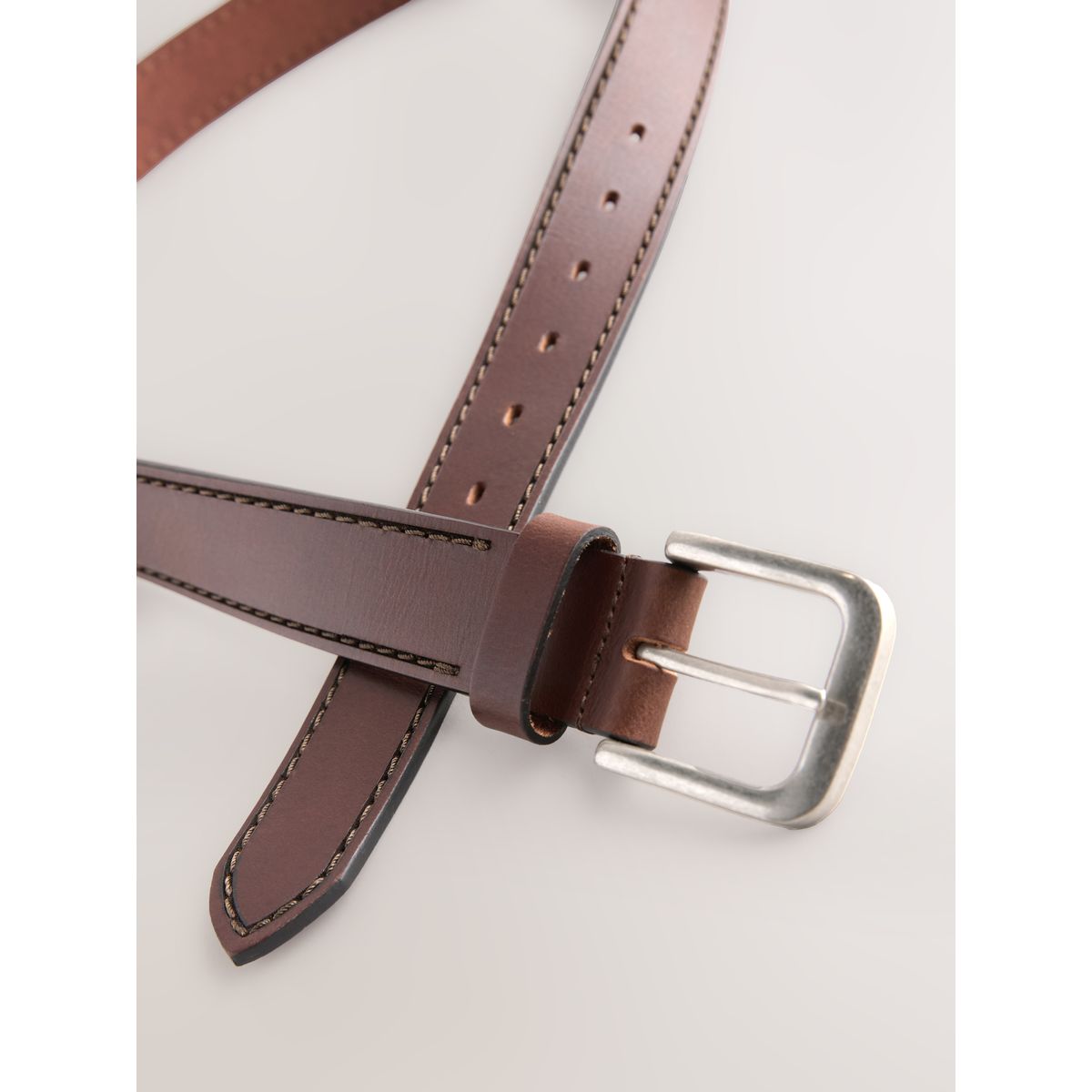 Ceinture décontractée en cuir marron, NEXT