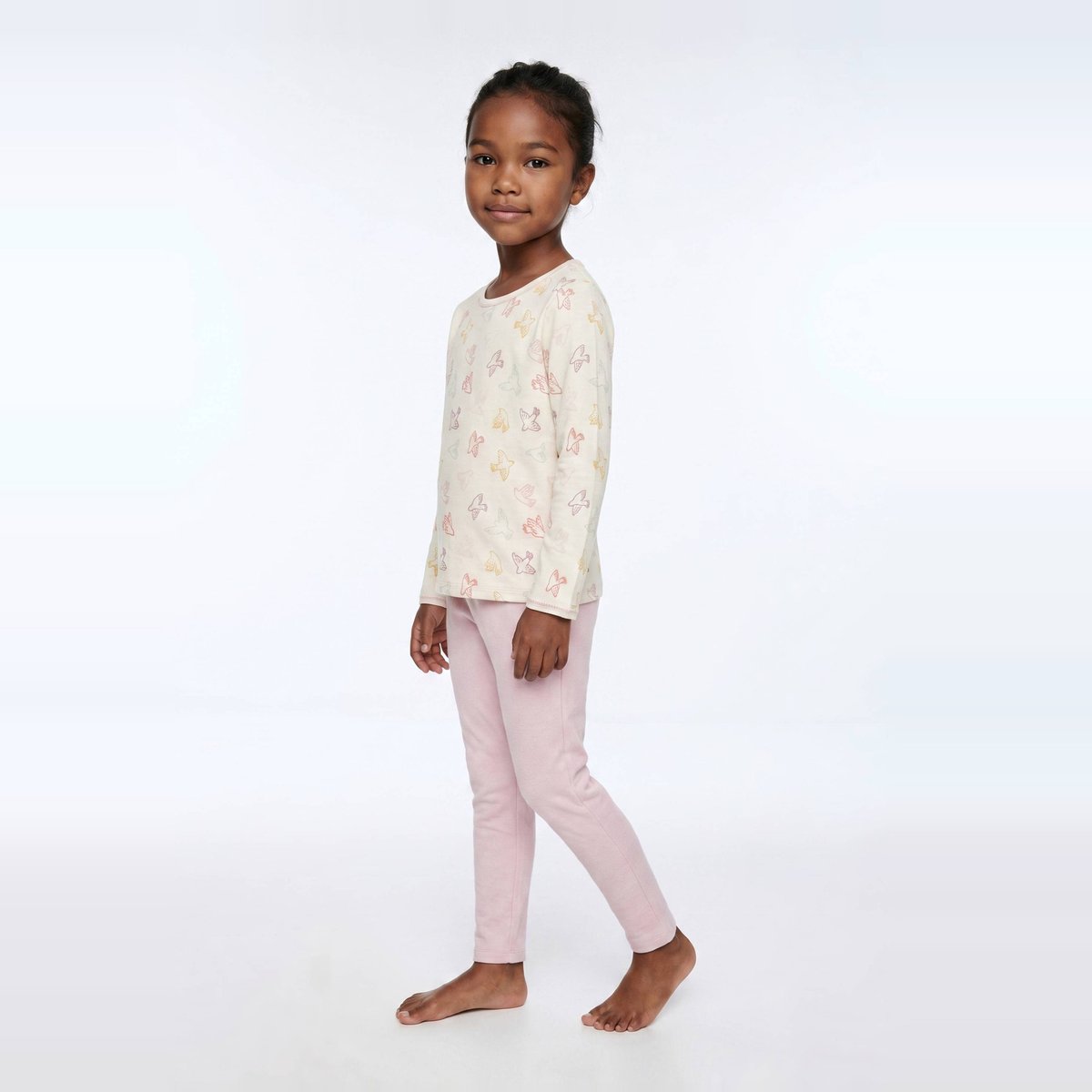 Pyjama velours manches longues imprimé en coton BIO GOTS eglantine, MONOPRIX